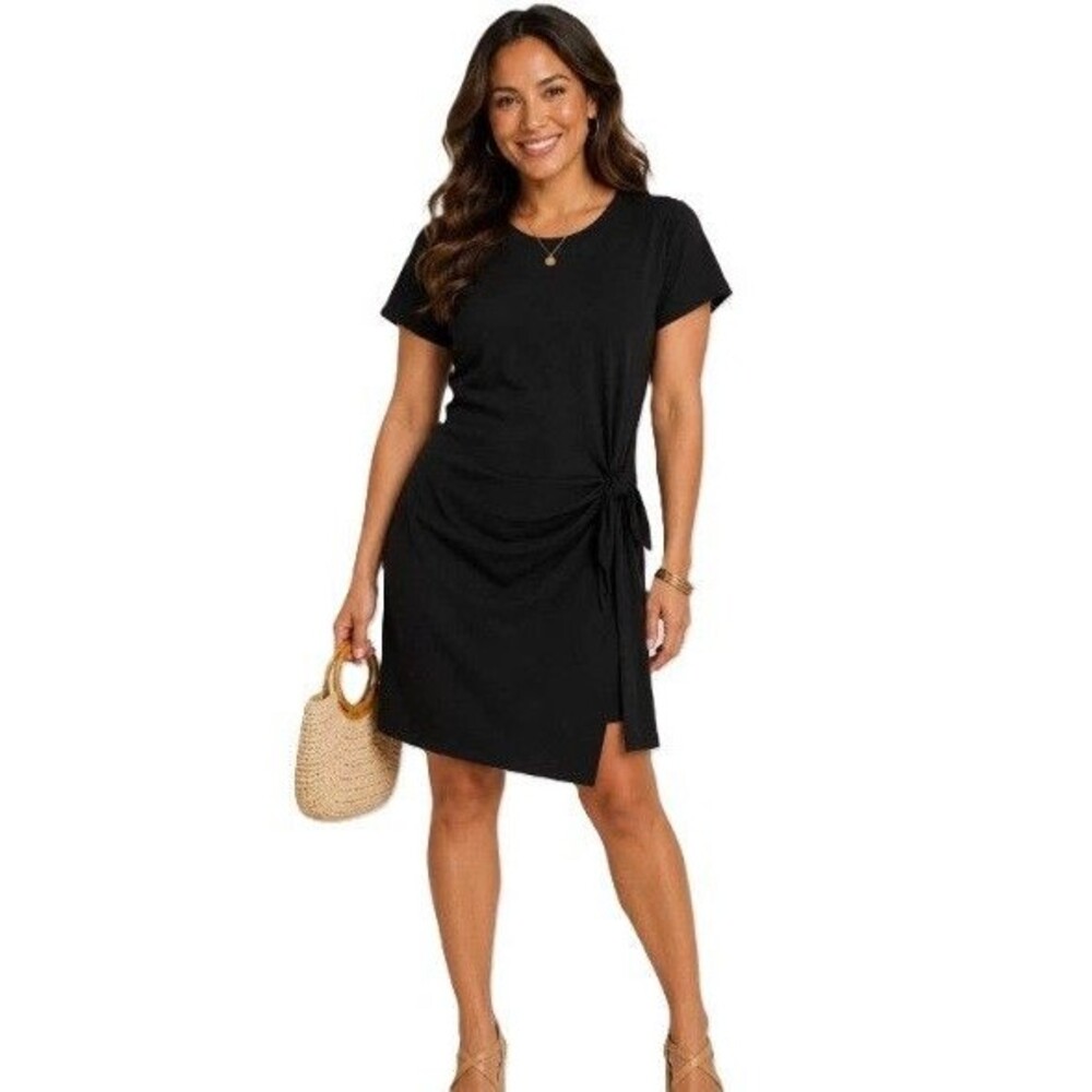 Threads 4 Thought Women's XL Black Wrap Dress NWT
